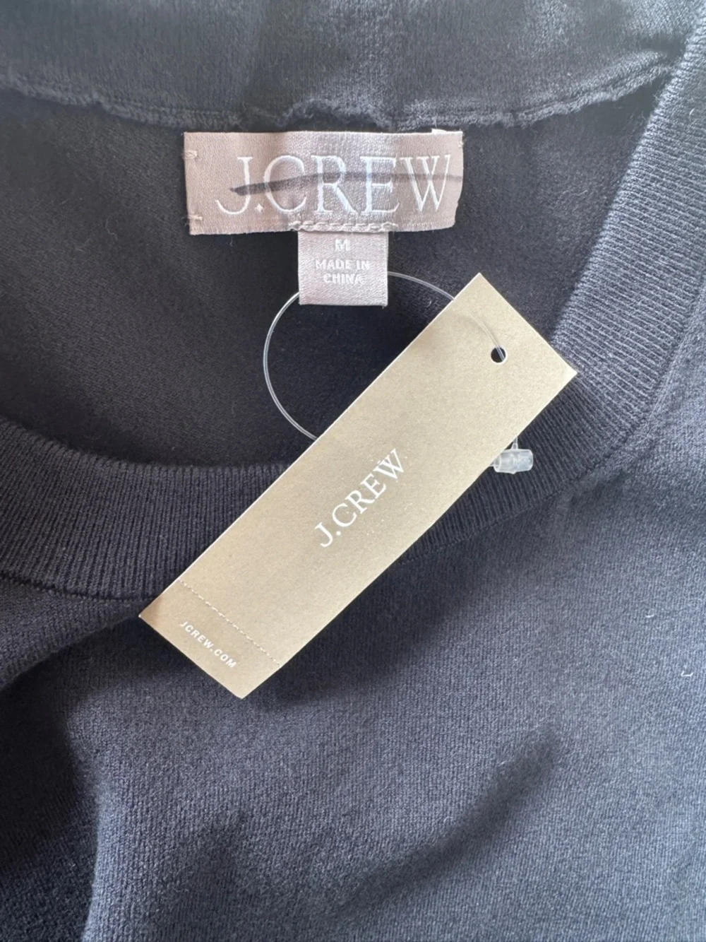 NWT! J. CREW Women’s Sweater Shell in Premium Ultra-Fine Cotton Blend Black Med
